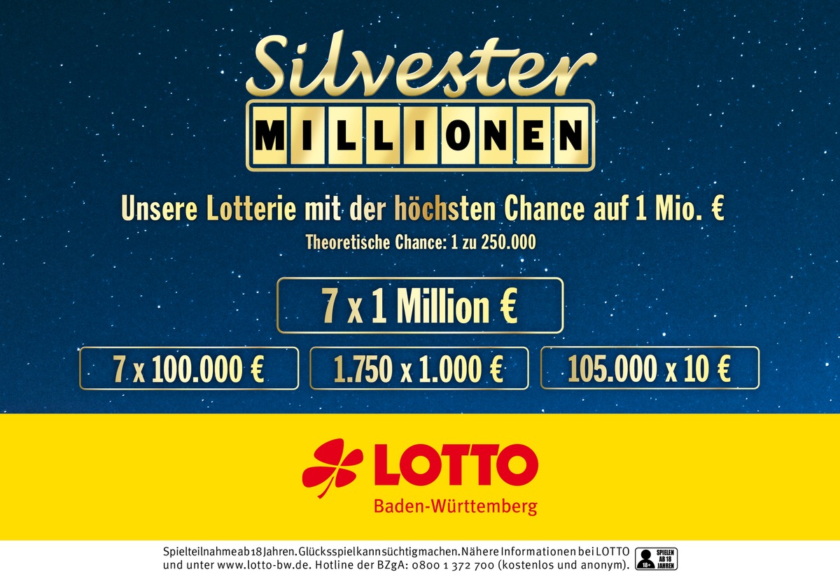 Lotterie Silvester-Millionen glänzt mit noch mehr Gewinnen | Presseportal